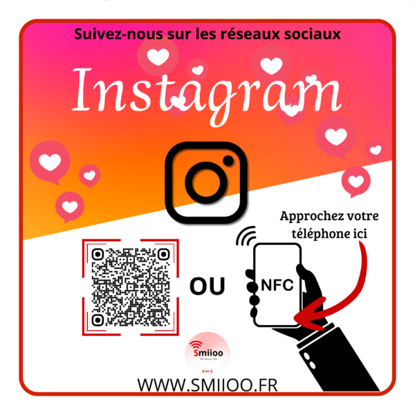 Plexiglas Carré de 10 cm Instagram