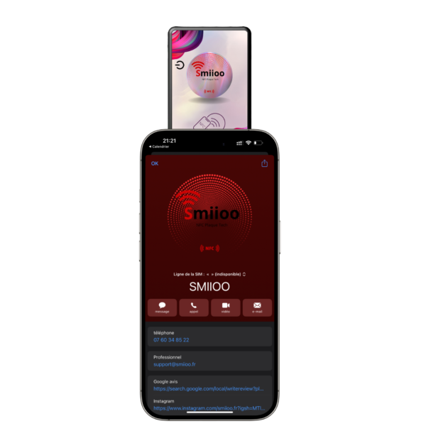 Carte de visite NFC personnalisable Intelligent – Image 2