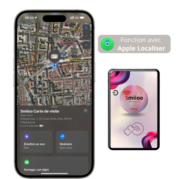 Carte de visite NFC personnalisable Intelligent