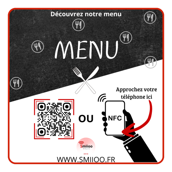 Plexiglas carré de 10 cm Menu