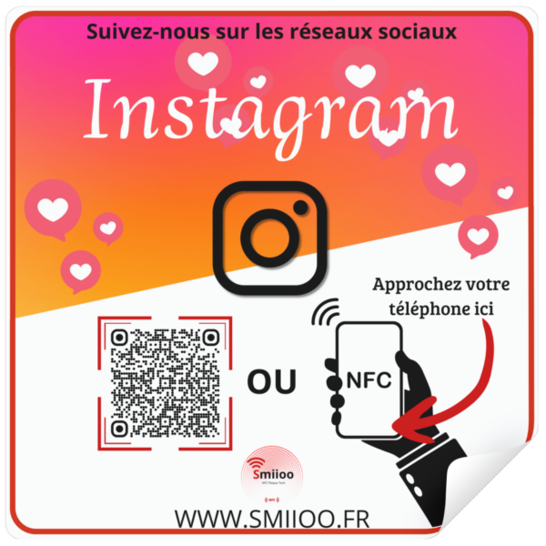 Autocollant carré Instagram