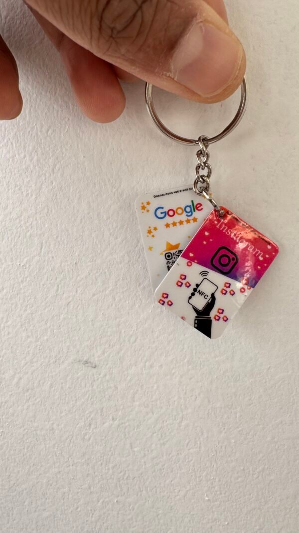 Porte-clé Duo Google et Instagram – Image 2
